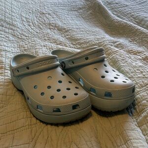 CROCS Platform Sky Blue Clogs